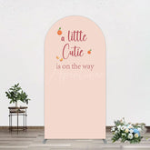 Aperturee - Aperturee Orange Sweet Cutie Baby Shower Arch Backdrop